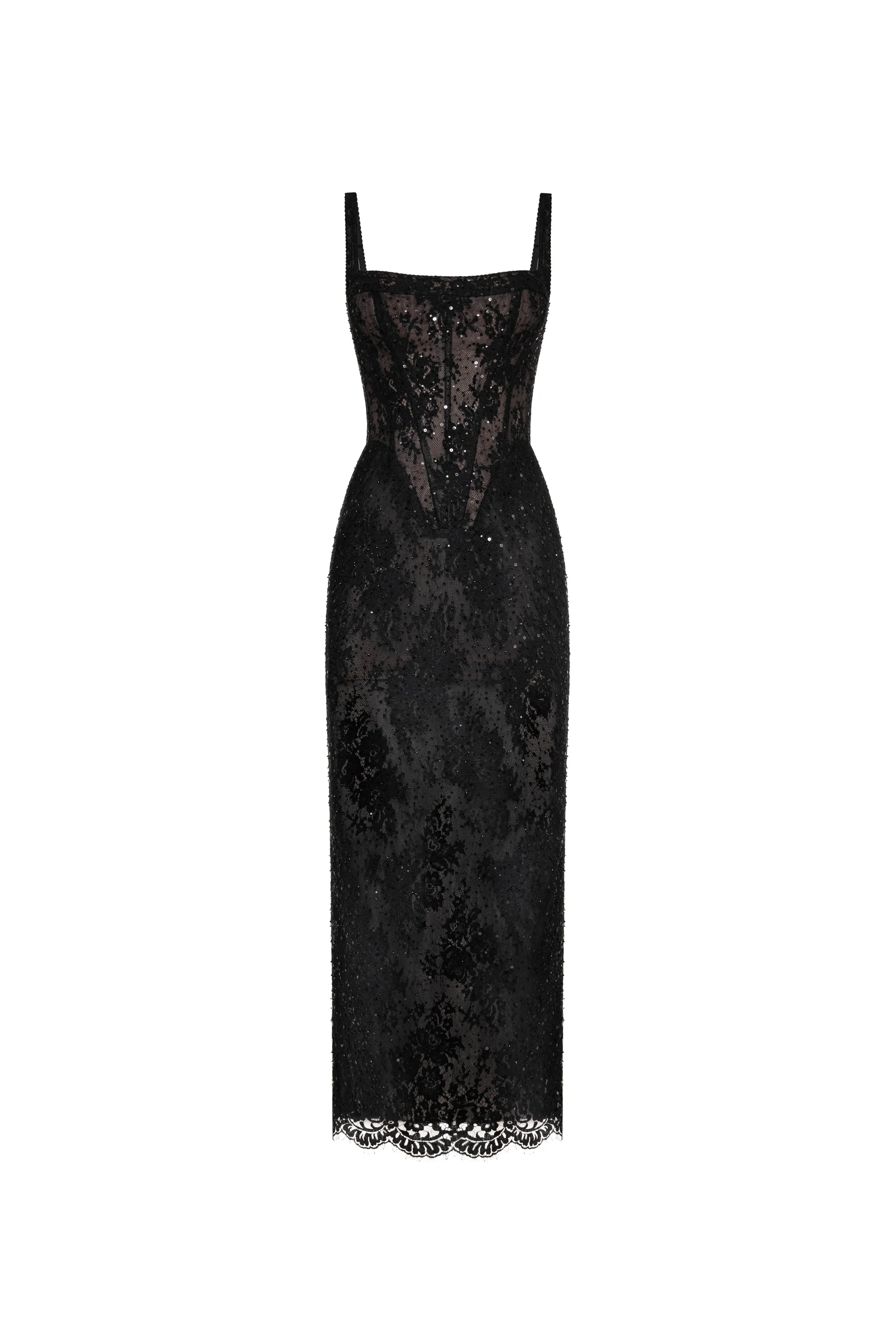 Black lace sequinned dress sold by Milla product image thumbnail 2