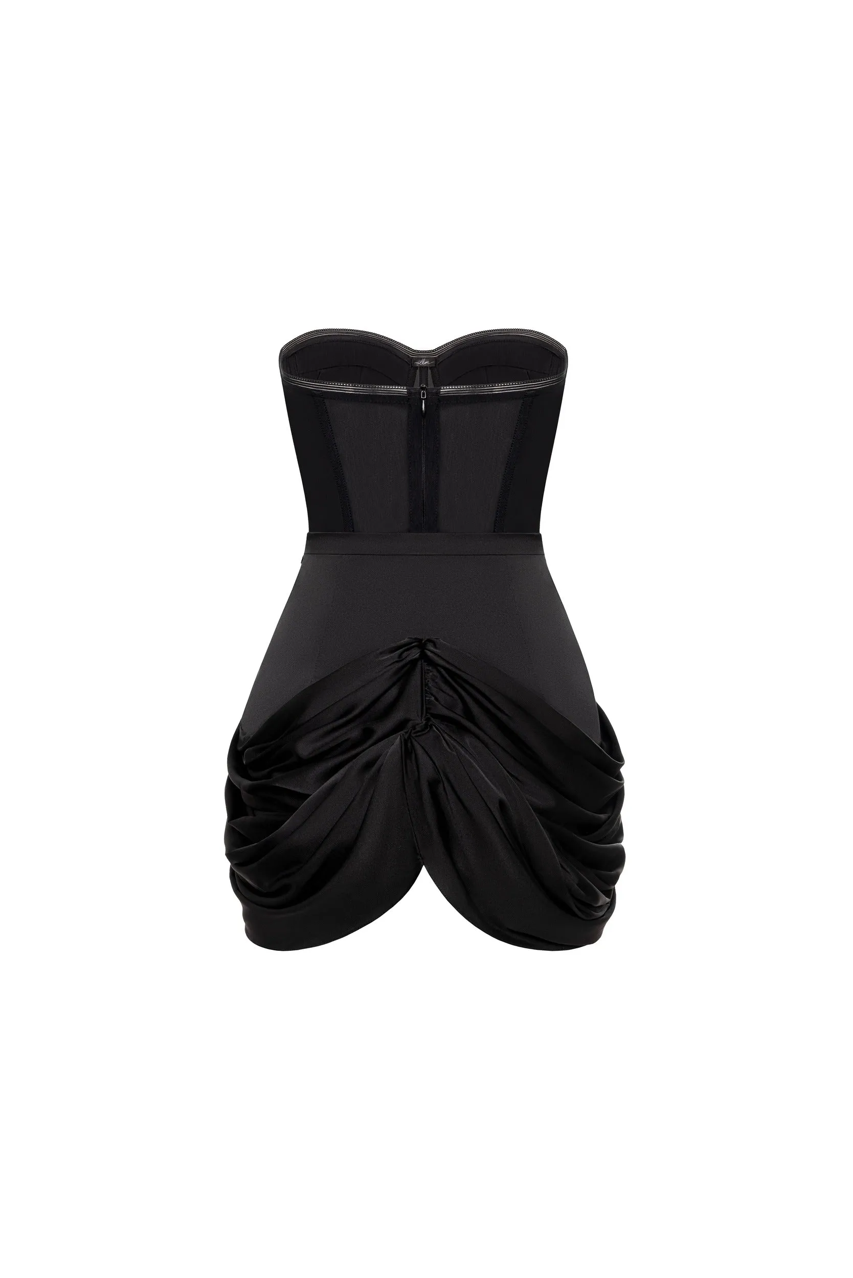 Black mini skirt with draping sold by Milla product image thumbnail 4