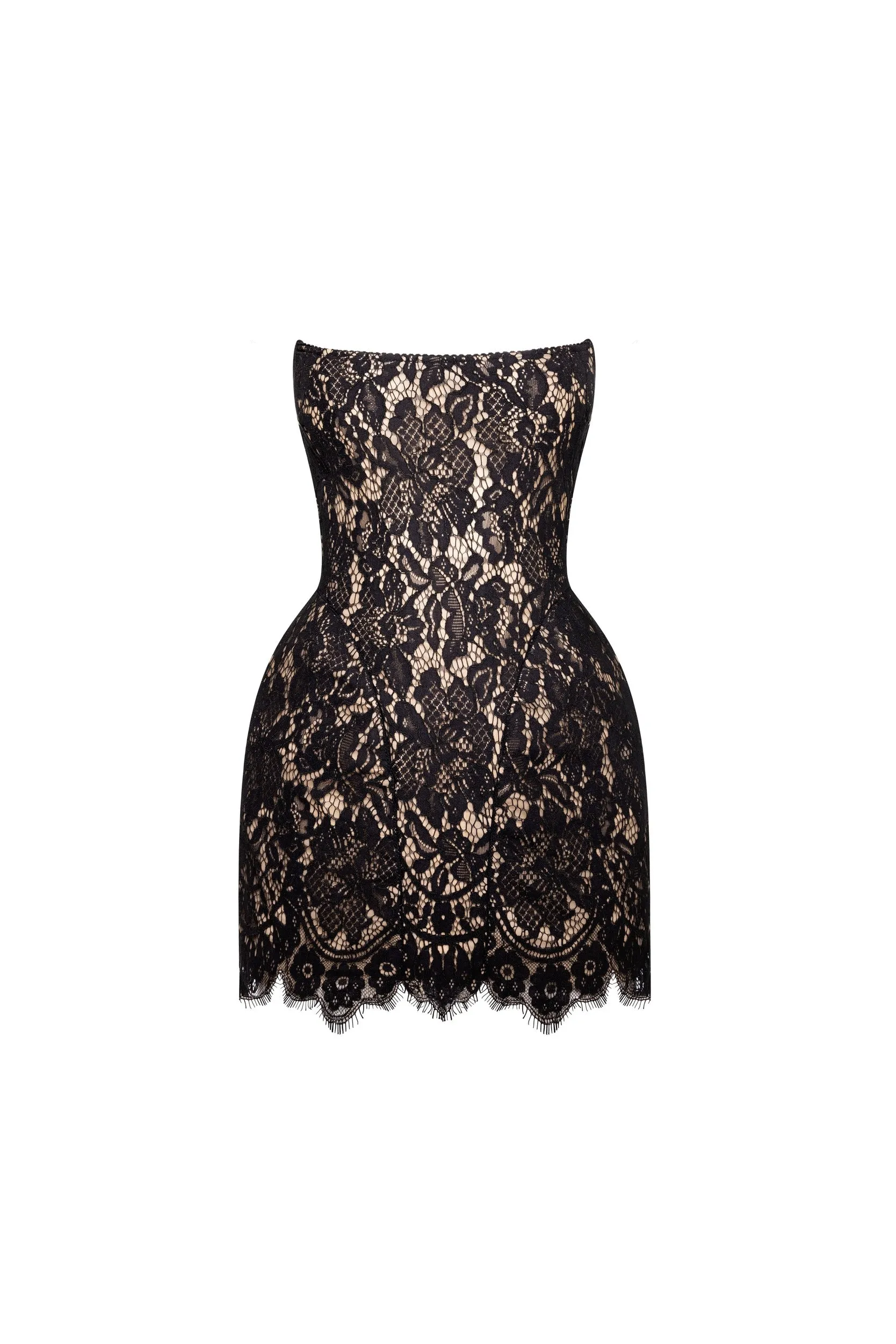 Fitted black lace mini dress sold by Milla product image thumbnail 2