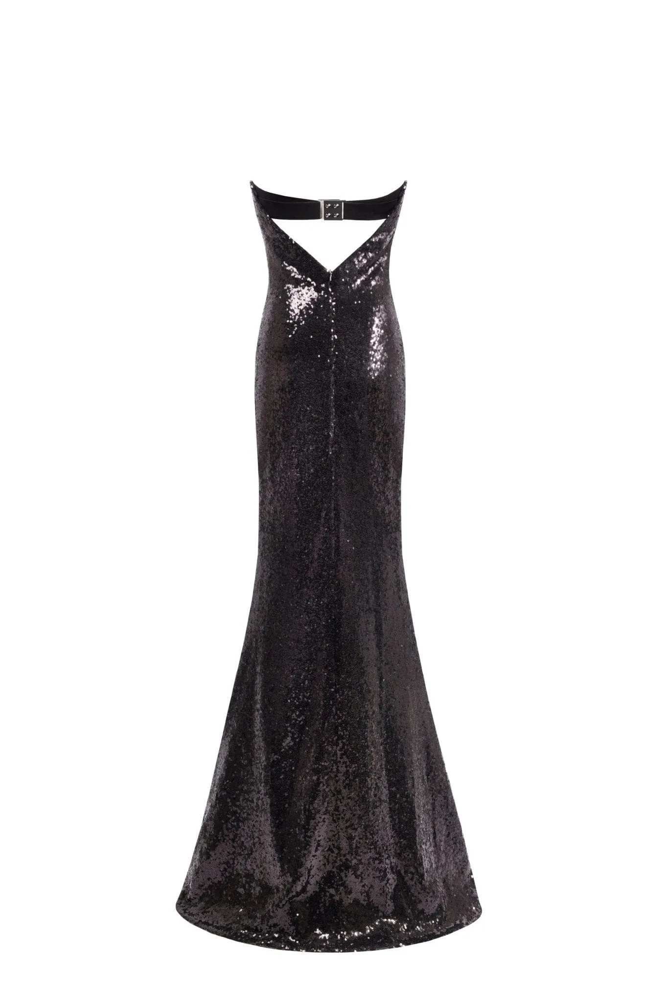 Sequined strapless maxi dress in black sold by Milla product image thumbnail 4