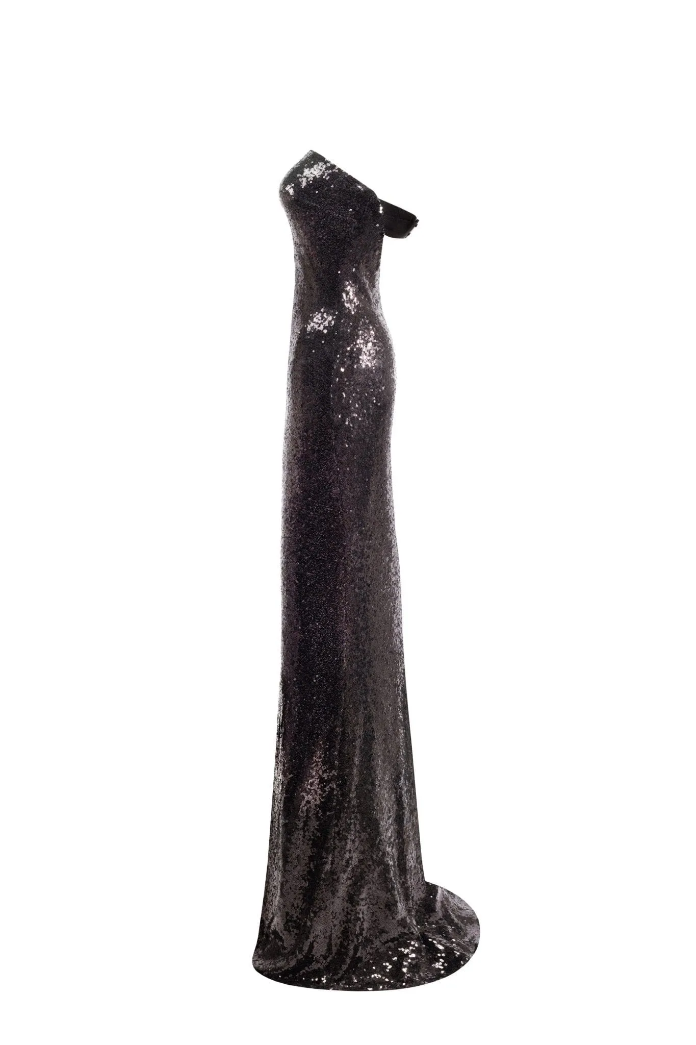 Sequined strapless maxi dress in black sold by Milla product image thumbnail 5