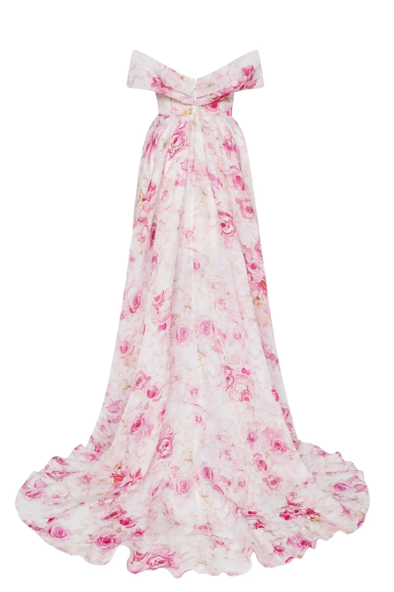 Pink Peony Chic off-the-shoulder floral maxi dress sold by Milla product image thumbnail 4