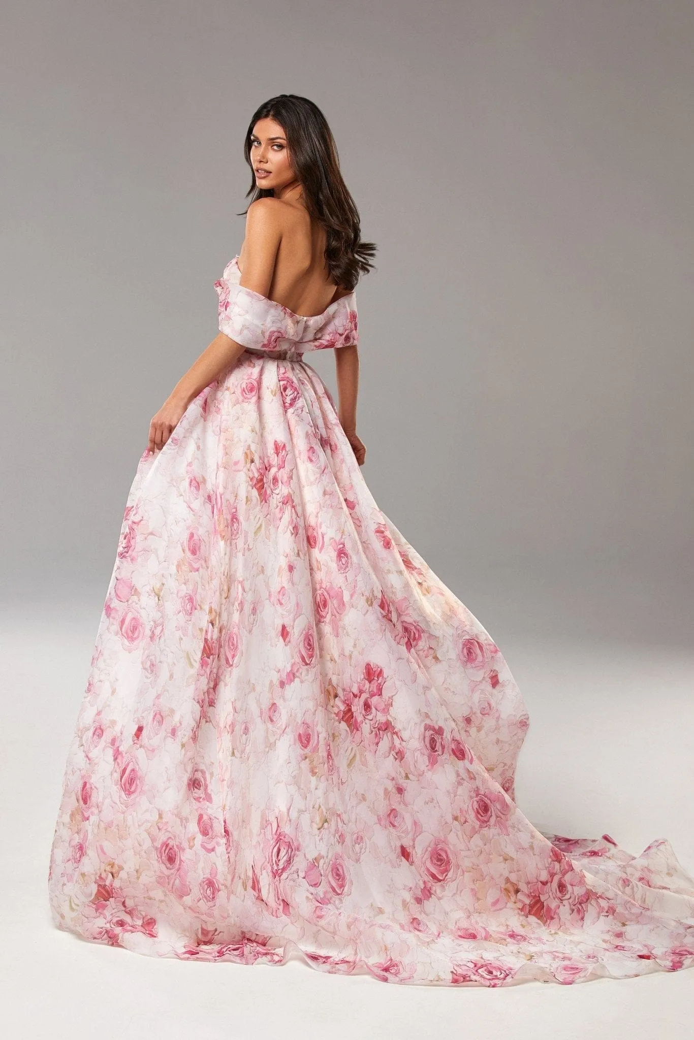 Pink Peony Chic off-the-shoulder floral maxi dress sold by Milla product image thumbnail 3