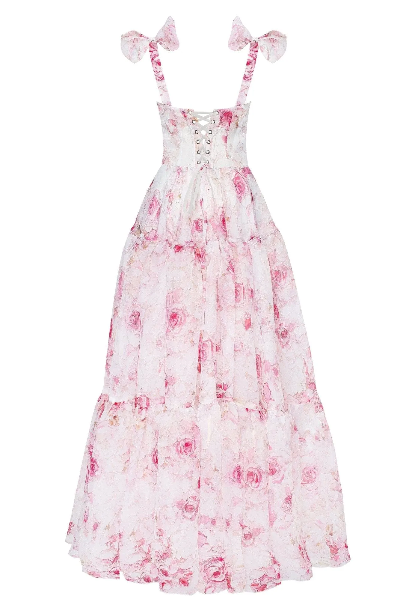 Pink Peony Tender floral maxi tie-strap dress sold by Milla product image thumbnail 4