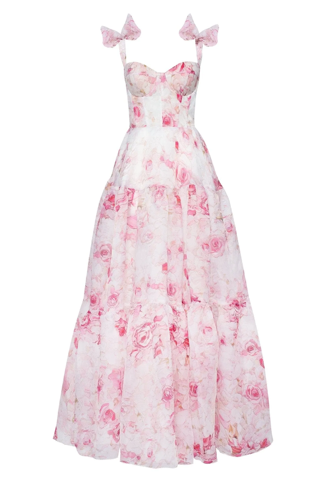 Pink Peony Tender floral maxi tie-strap dress sold by Milla product image thumbnail 2