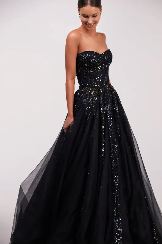 Grace sparkly maxi evening gown made by Milla