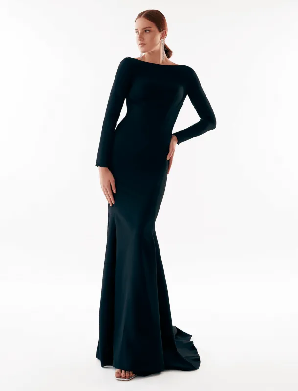 Elegant Mermaid Dress with Open Back made by Milla