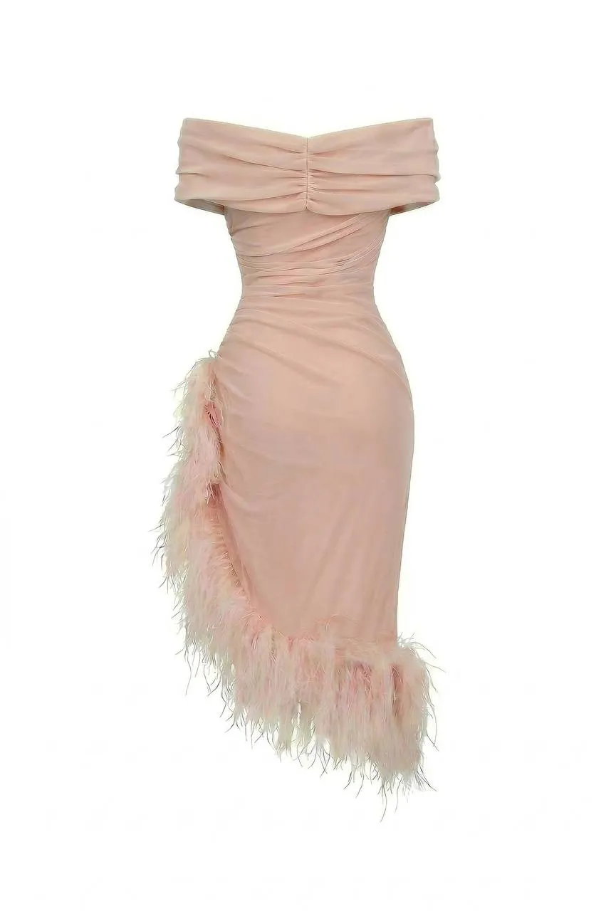 Velvet Dress with Feathers sold by Milla product image thumbnail 4