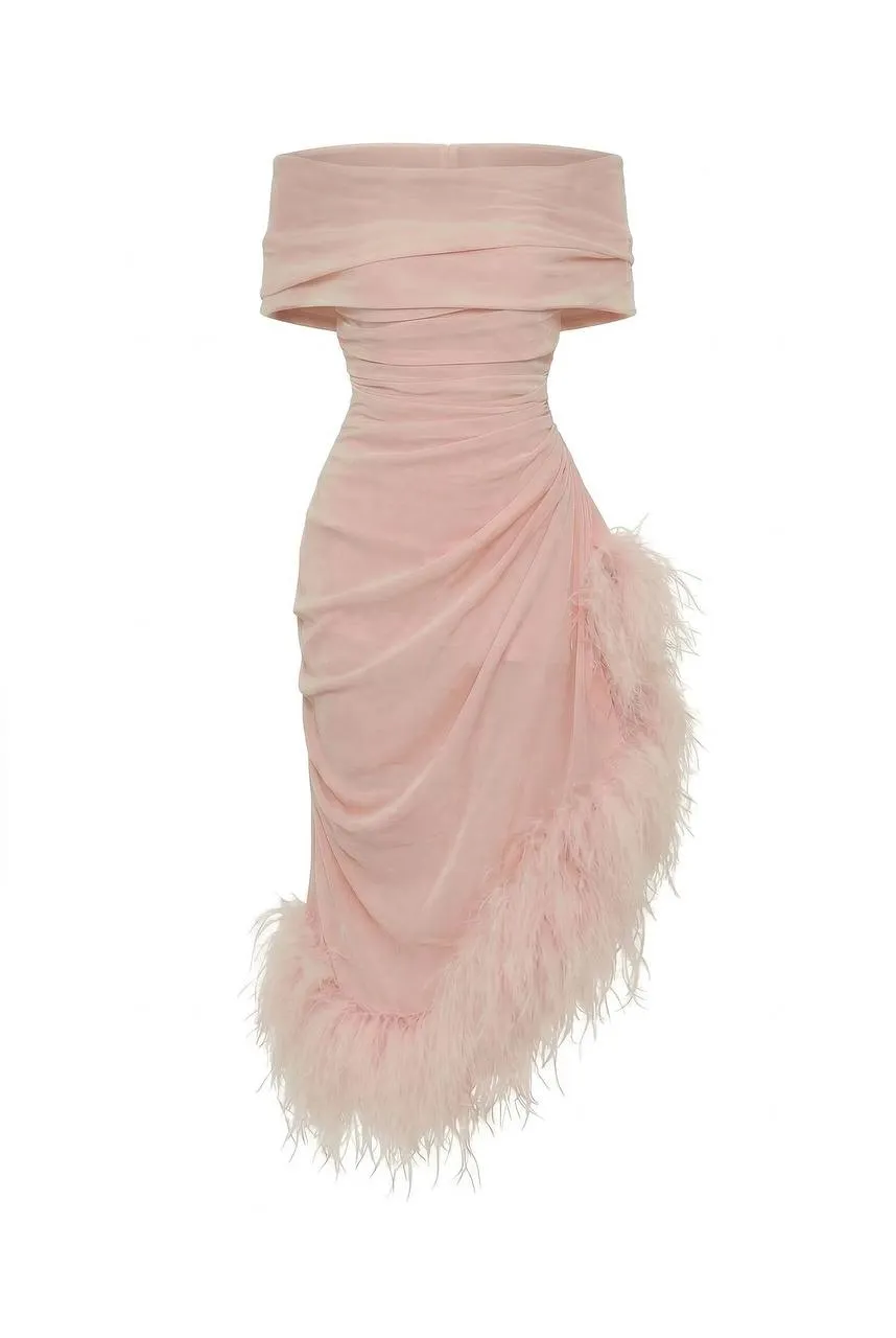 Velvet Dress with Feathers sold by Milla product image thumbnail 2