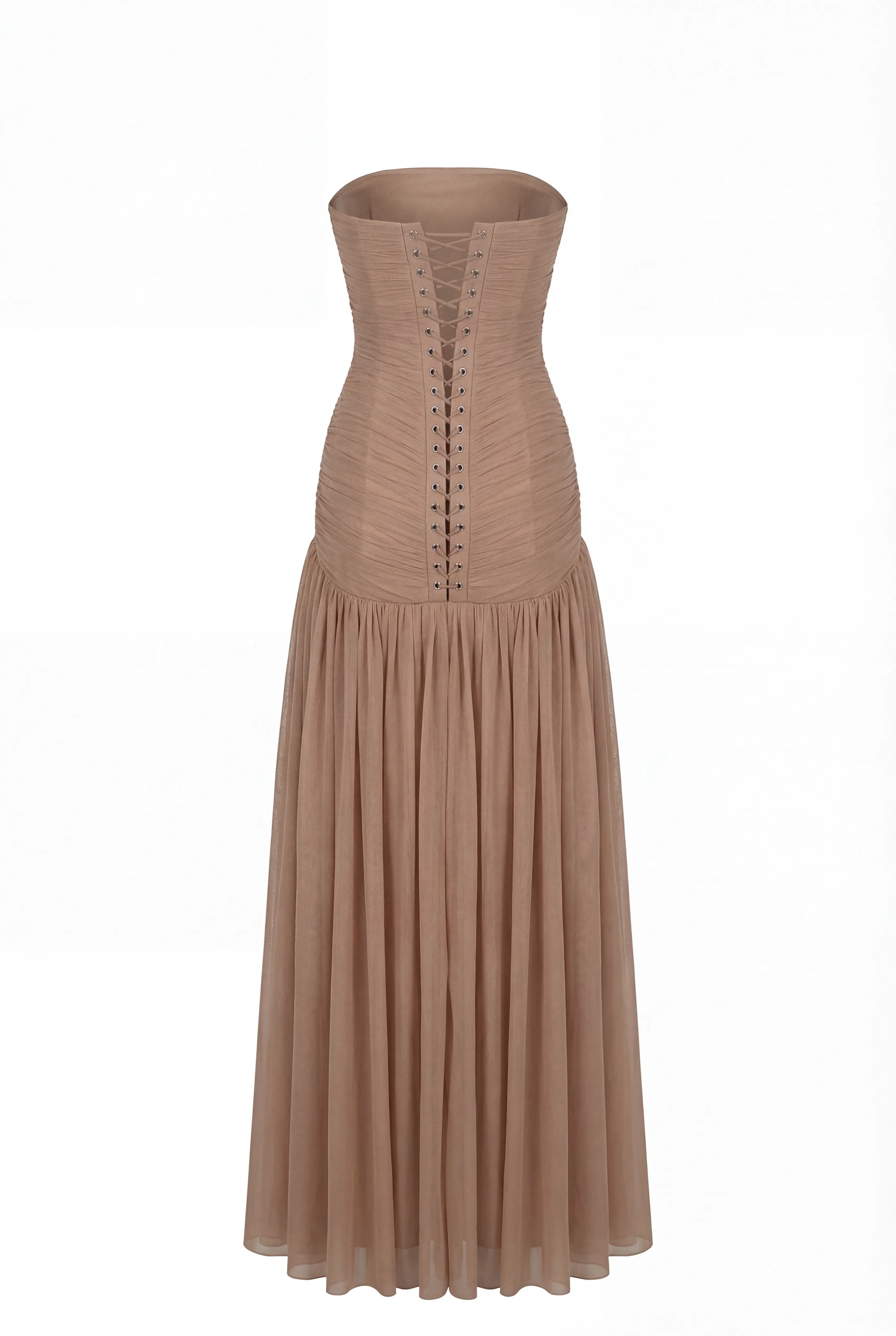 Maxi Dress in Italian Mesh with Corset Bodice sold by Milla product image thumbnail 4