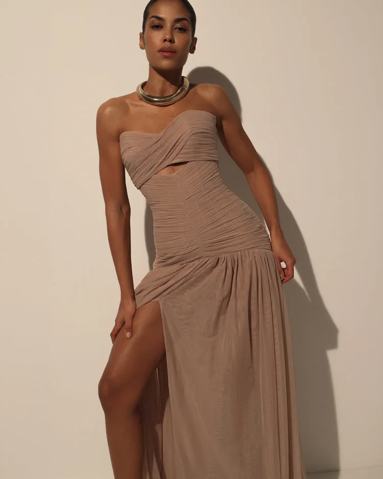 Maxi Dress in Italian Mesh with Corset Bodice sold by Milla product image thumbnail 5