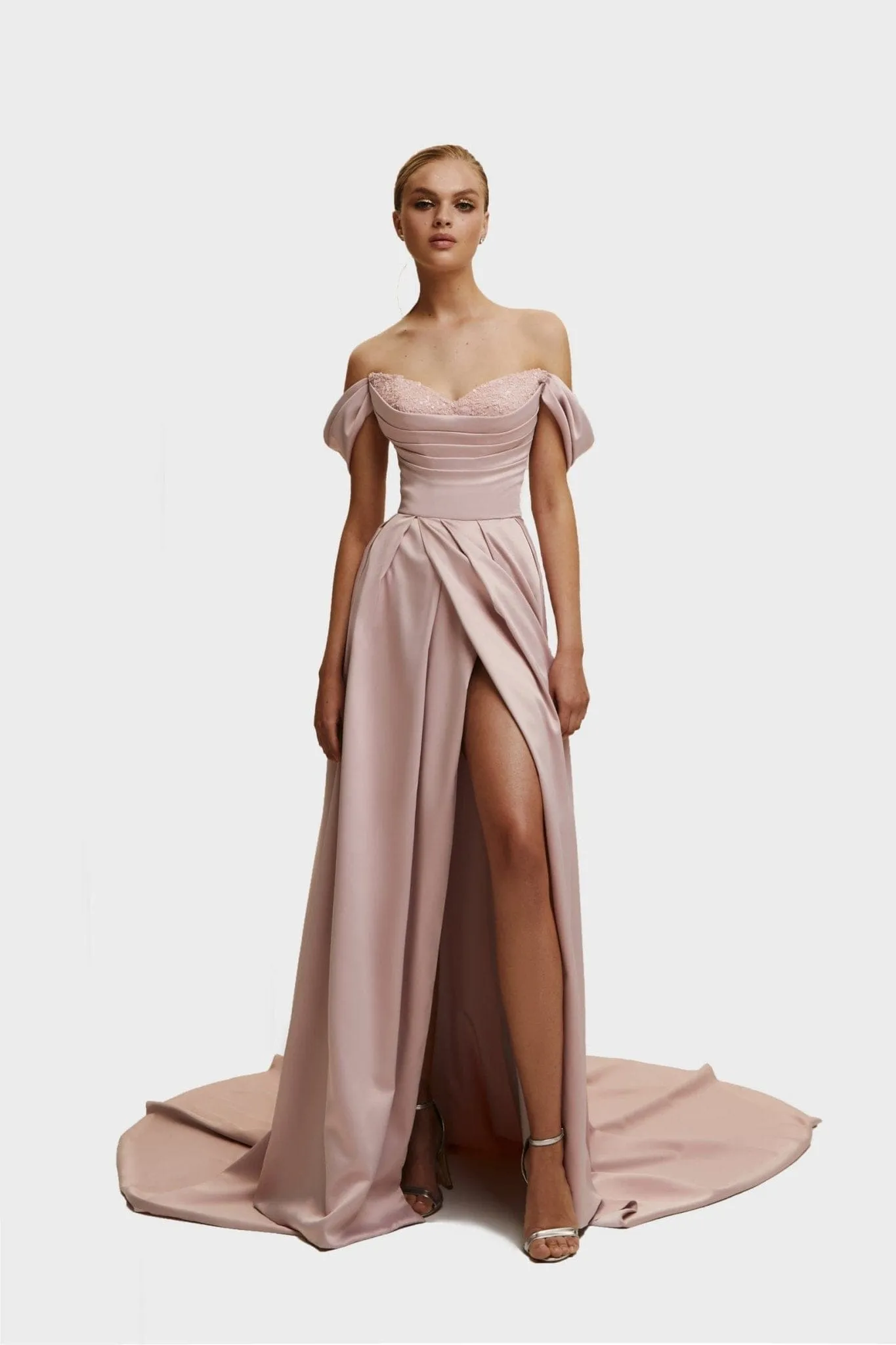 Misty Rose Princess heart-shaped neckline gown sold by Milla product image thumbnail 2