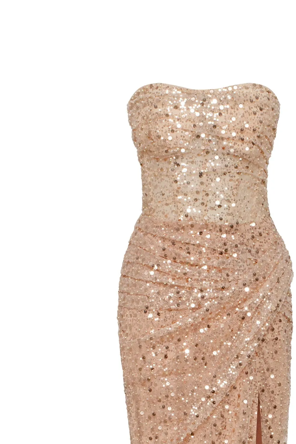 Radiant maxi dress in gold sold by Milla product image thumbnail 5