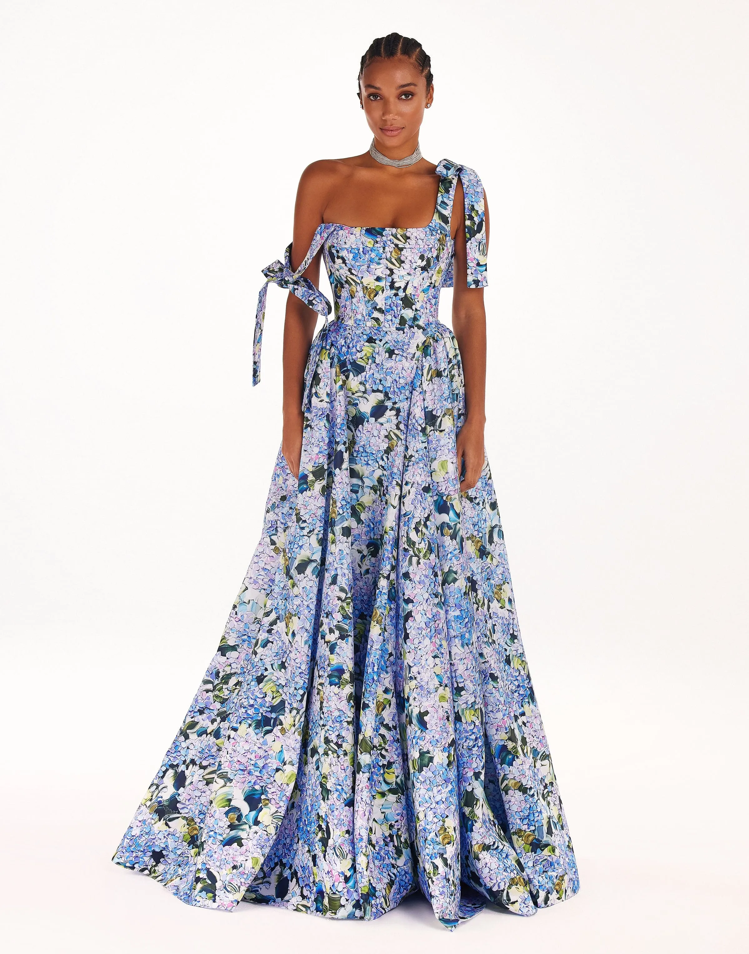 Blue Hydrangea strapped maxi dress sold by Milla product image thumbnail 2
