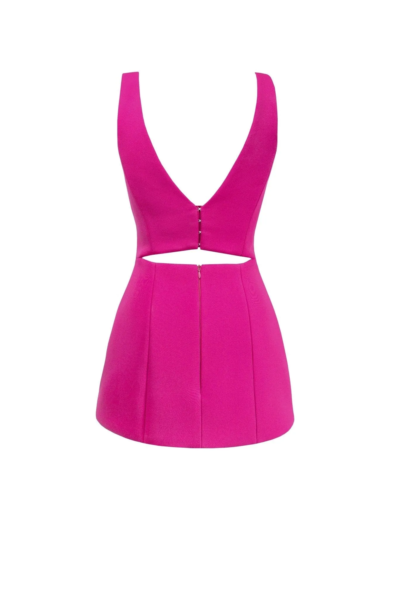 Glossy ultra mini dress in pink with cutouts sold by Milla product image thumbnail 3