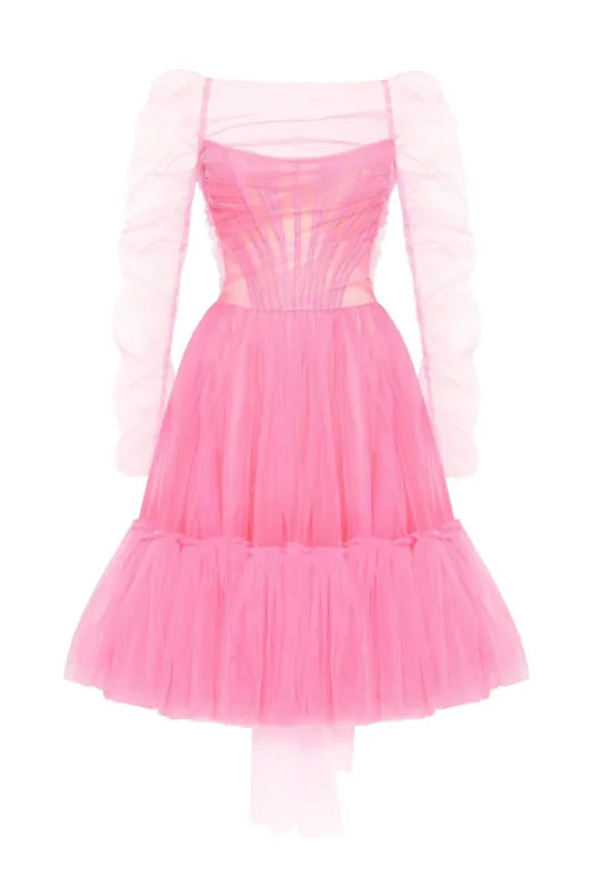 All-In-Pink bustier tulle dress sold by Milla
