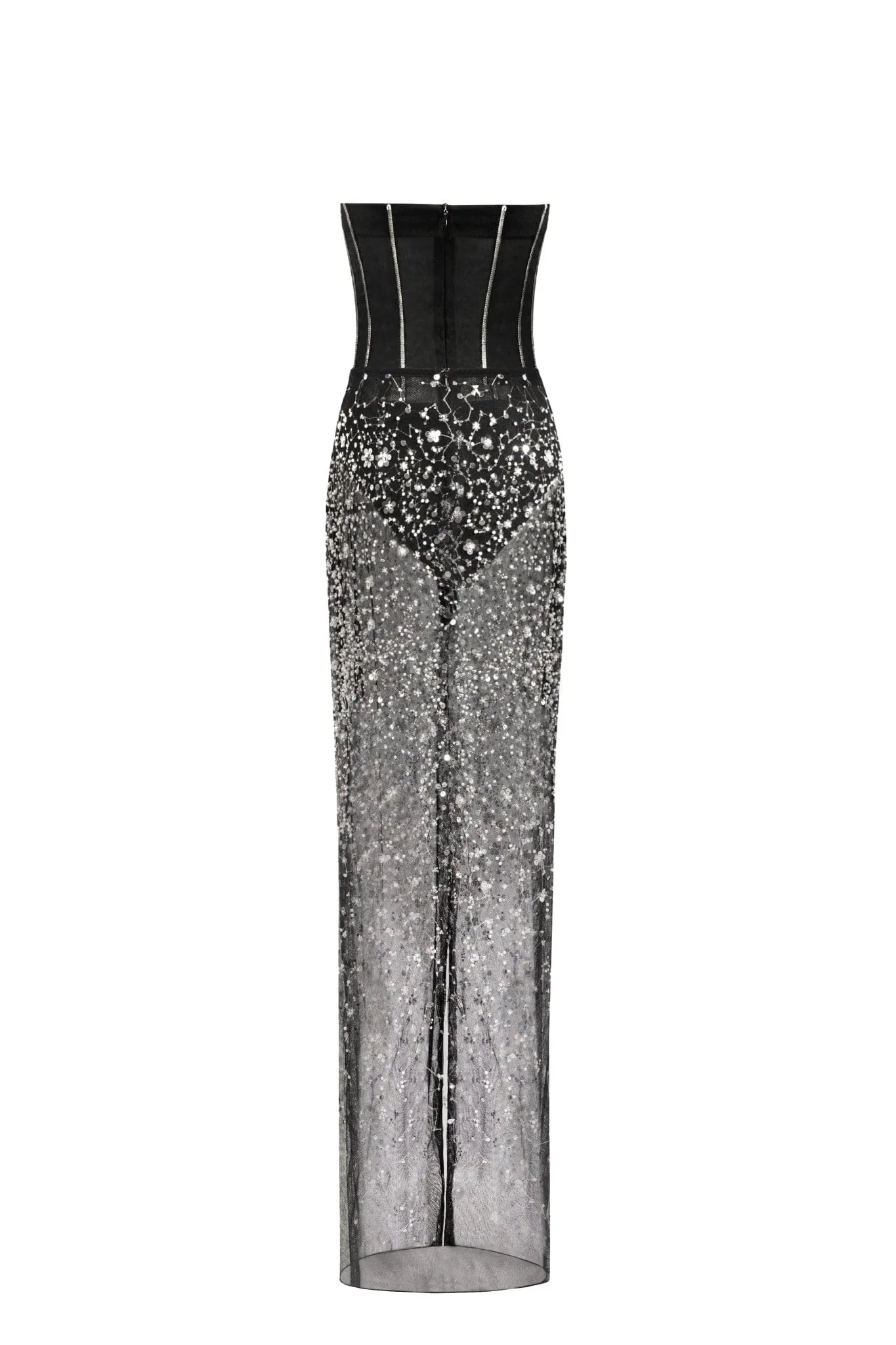 Crystal-covered fabulous black maxi dress sold by Milla product image thumbnail 3