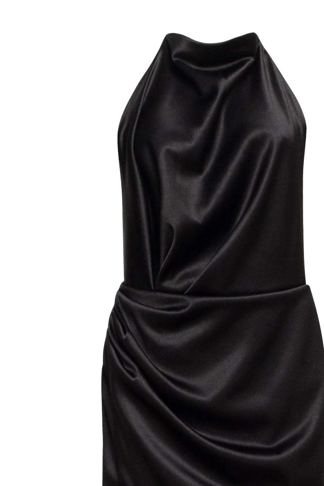 Black Mock neck sleeveless low slit dress sold by Milla product image thumbnail 5