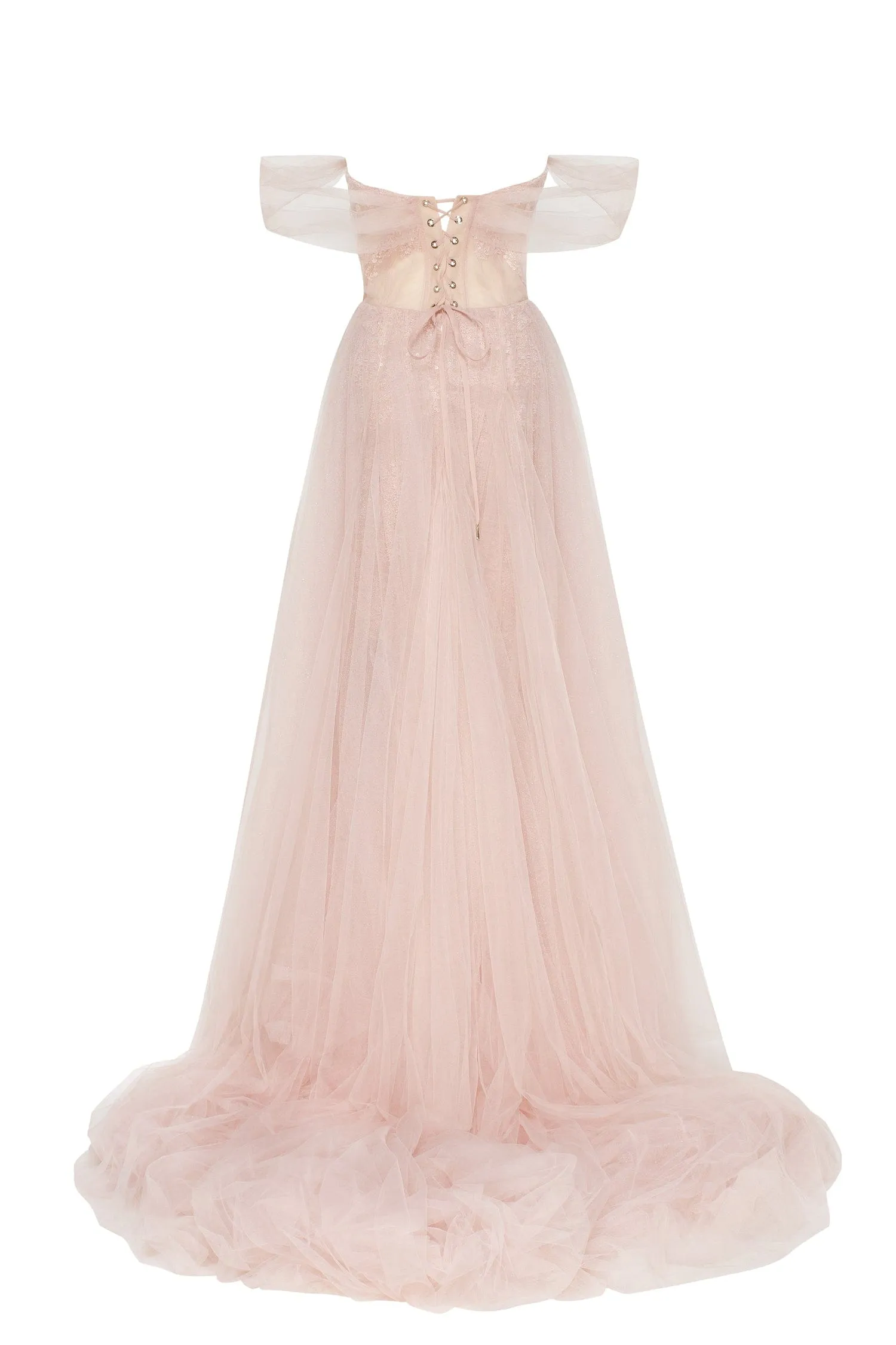 Misty Rose Long off-the-shoulder neckline maxi dress sold by Milla product image thumbnail 3