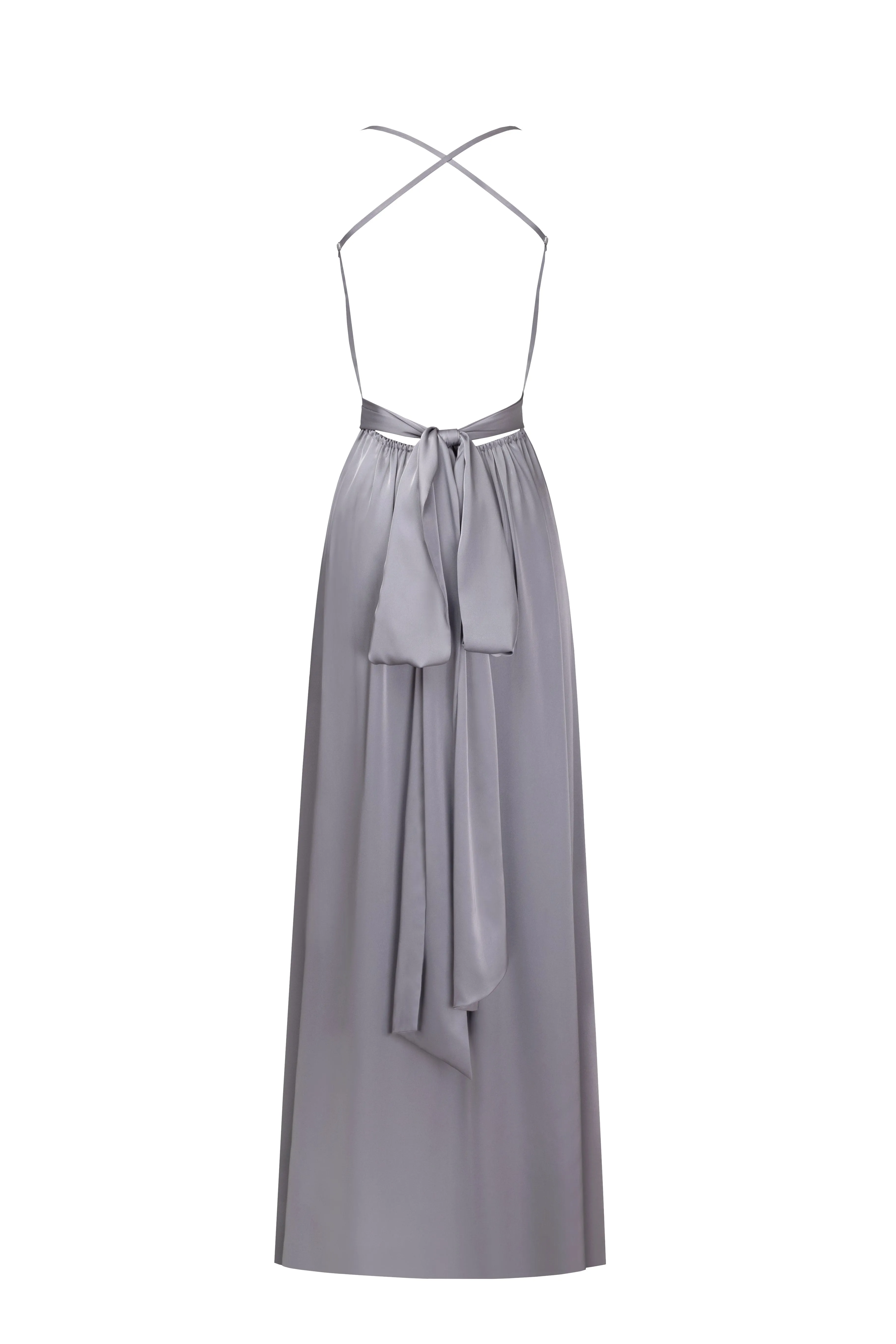 Boudoir silver silk slip dress sold by Milla product image thumbnail 3