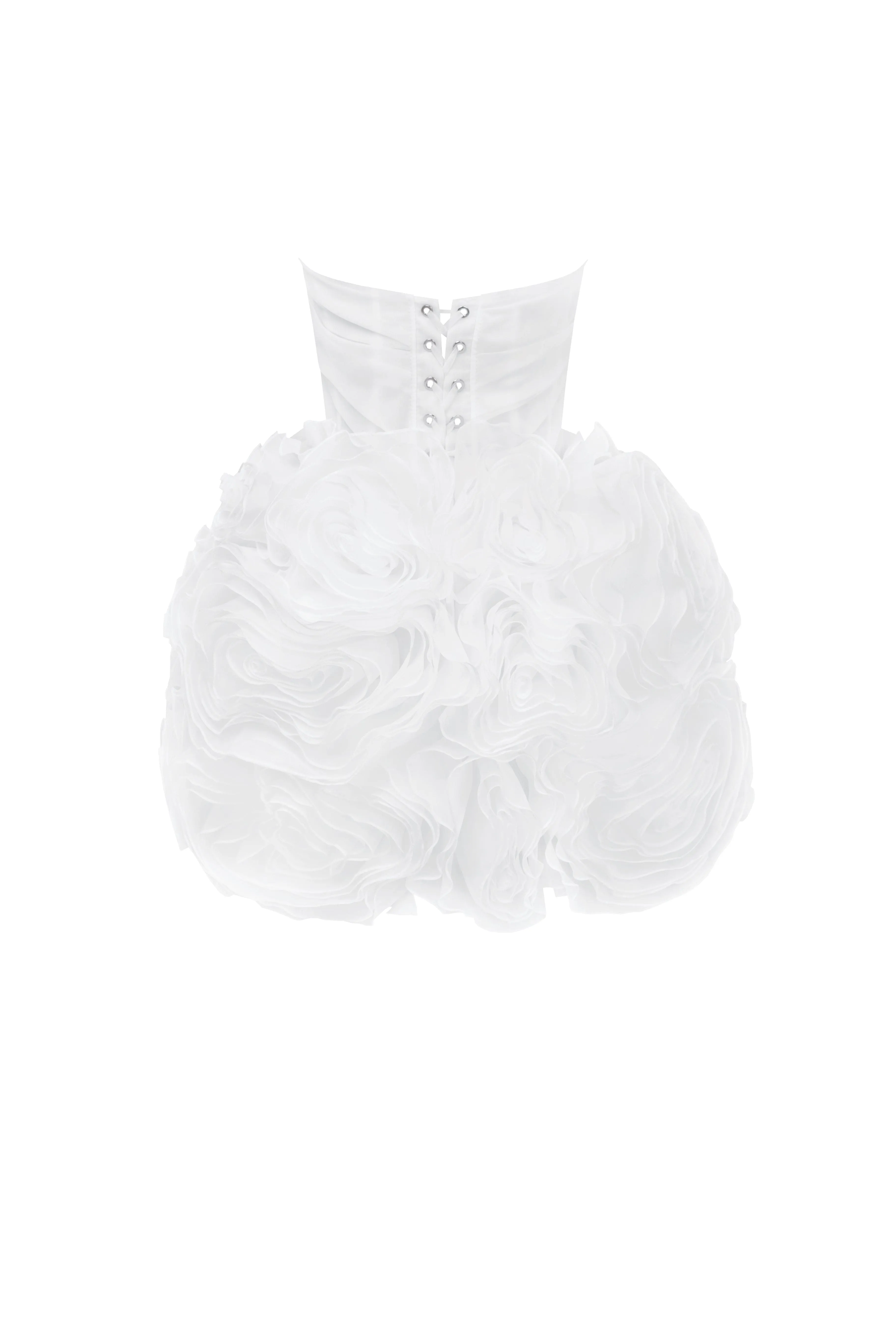 Appliquéd organza white mini dress sold by Milla product image thumbnail 3