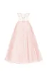 Misty Rose Strapless Puffy Midi Tulle Dress sold by Milla