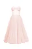 Misty Rose Strapless Puffy Midi Tulle Dress sold by Milla