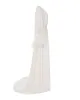 Delicate feather-trimmed satin robe sold by Milla