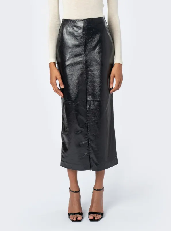 Alice Skirt Leather, Black sold by Maiden Name