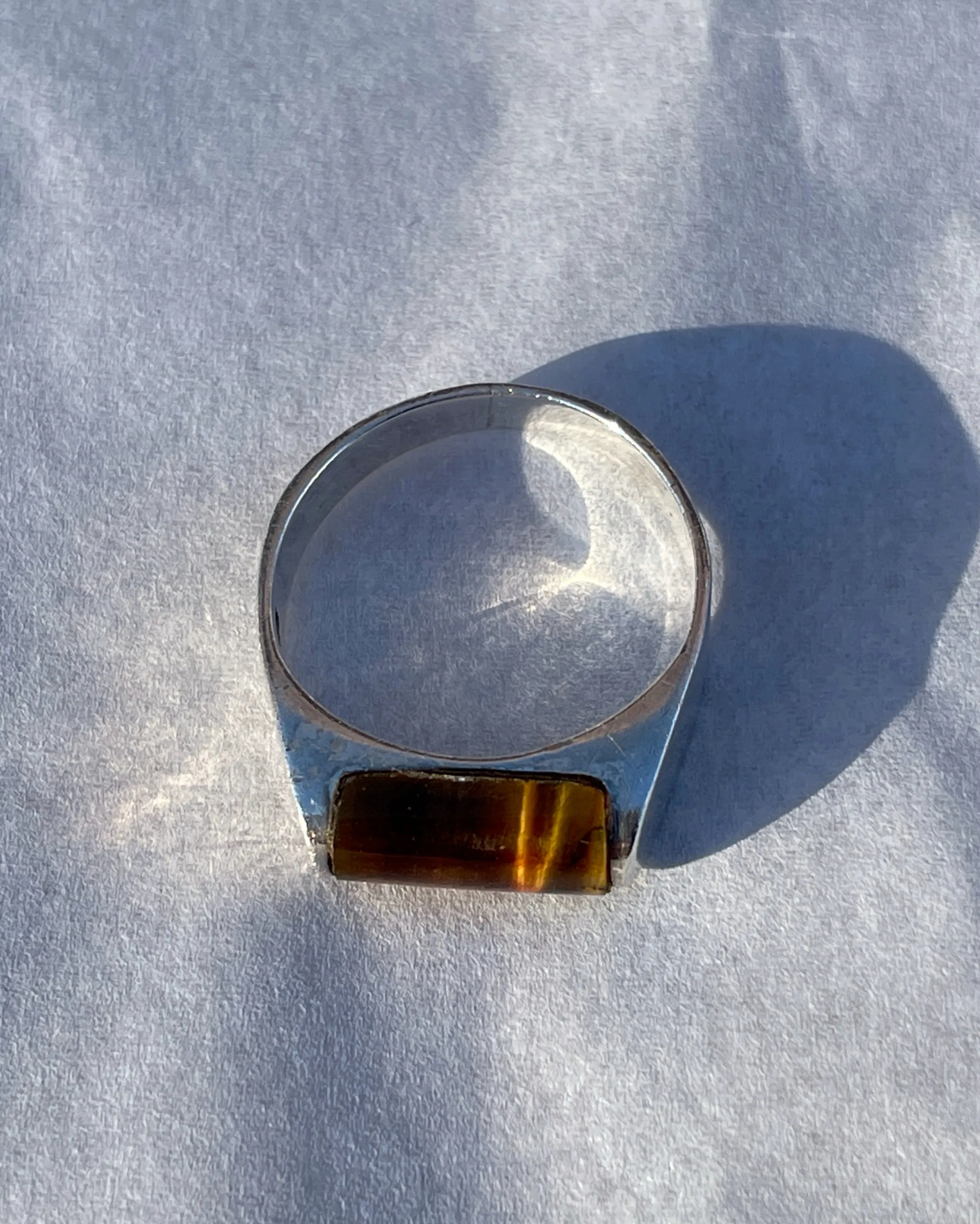 Tiger's Eye Inlay Sterling Silver Ring, Sz. 6.25 sold by Maiden Name product image thumbnail 2