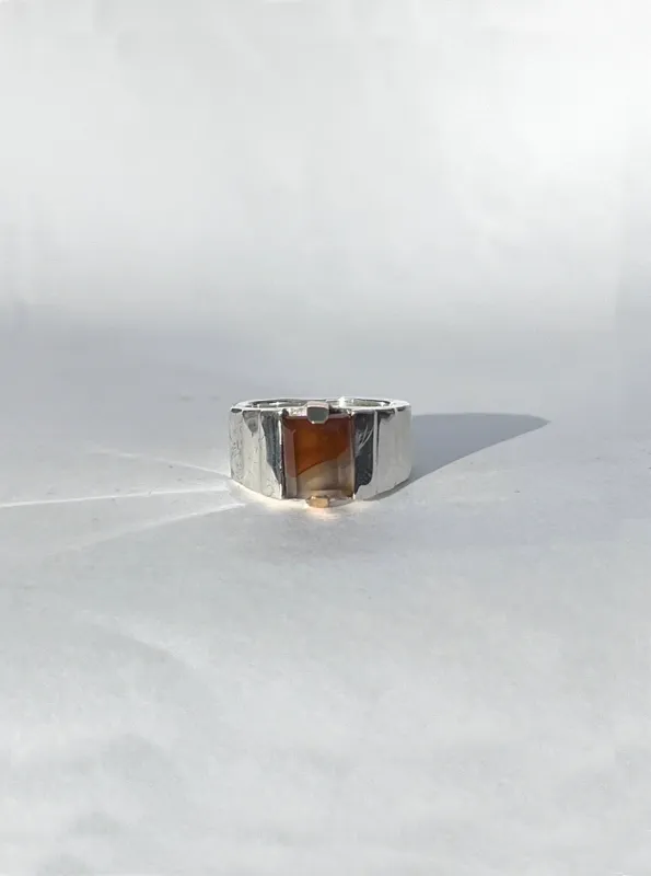 Small Ari Ring in Dual Tone Agate sold by Maiden Name