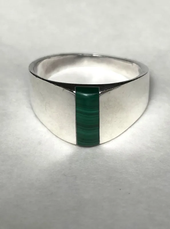 Malachite and Sterling Silver Ring sold by Maiden Name