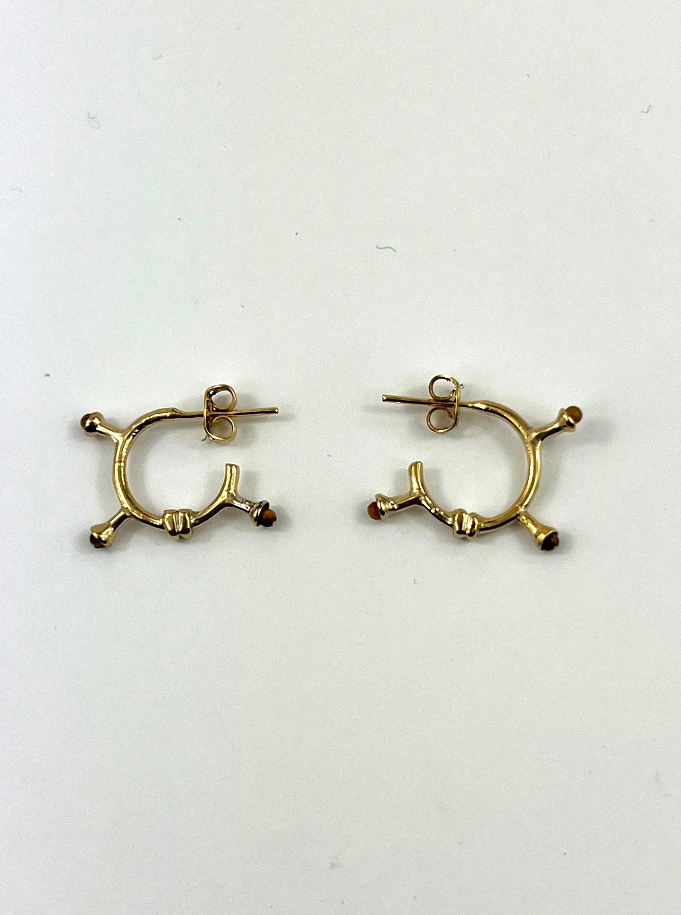 Diep Earrings in Gold Vermeil and Tiger's Eye sold by Maiden Name product image thumbnail 2