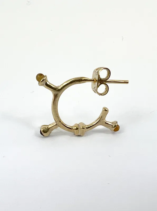 Diep Earrings in Gold Vermeil and Tiger's Eye sold by Maiden Name