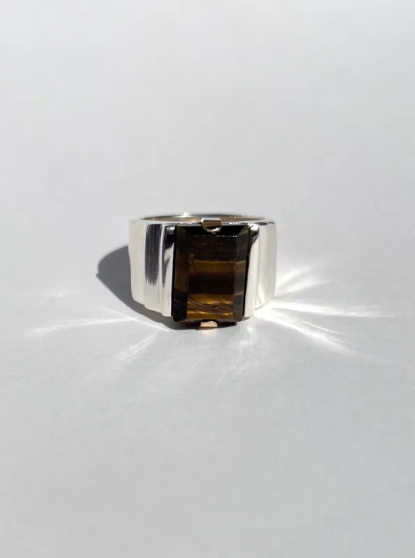 Large Ari Ring in Tiger's Eye sold by Maiden Name