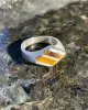 Tiger's Eye Inlay Sterling Silver Ring, Sz. 7.25 sold by Maiden Name