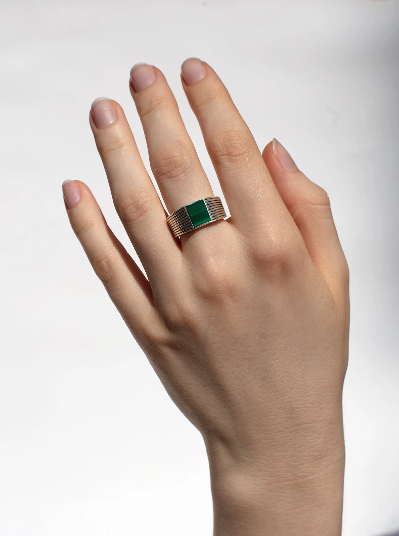 Dan Ring in Malachite sold by Maiden Name product image thumbnail 3