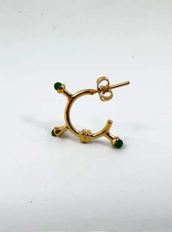 Diep Earrings in Gold Vermeil and Malachite sold by Maiden Name