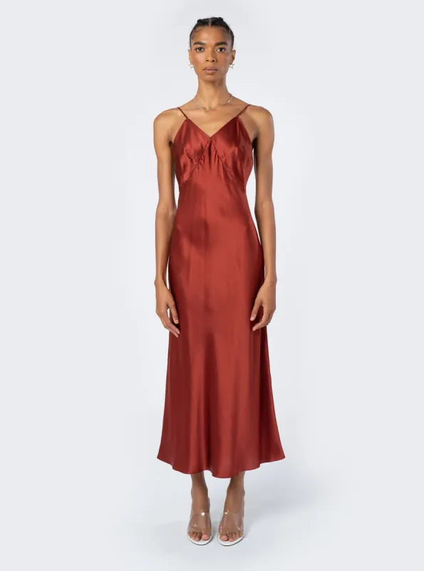Stella Slip Dress, Flame sold by Maiden Name