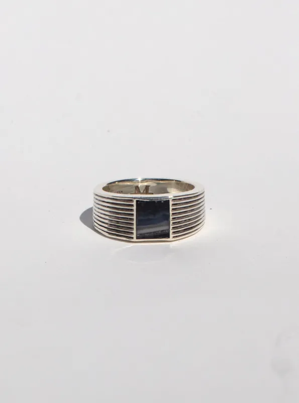 Dan Ring in Variegated Onyx sold by Maiden Name