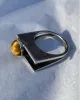 Tiger's Eye and Sterling Silver Double-Banded Ring, Sz. 4.75 sold by Maiden Name