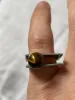Tiger's Eye and Sterling Silver Double-Banded Ring, Sz. 4.75 sold by Maiden Name