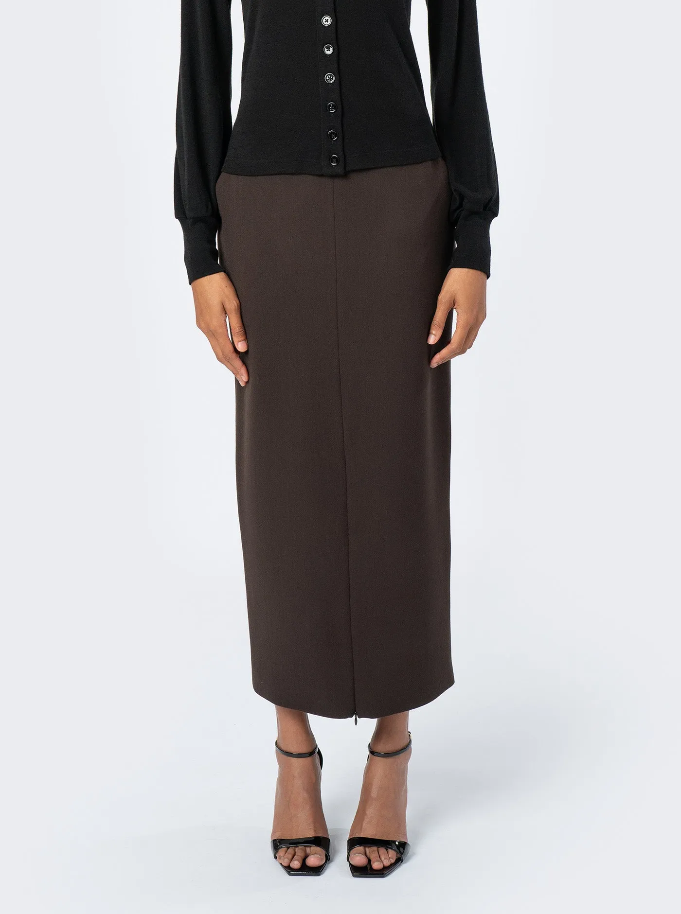 Alice Skirt Wool, Chocolate sold by Maiden Name