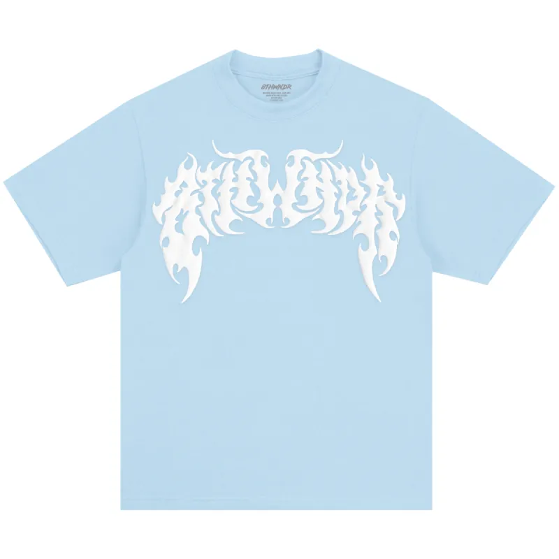 PUFF PRINT SYMMETRY LOGO TEE SKY BLUE sold by 8thwndr