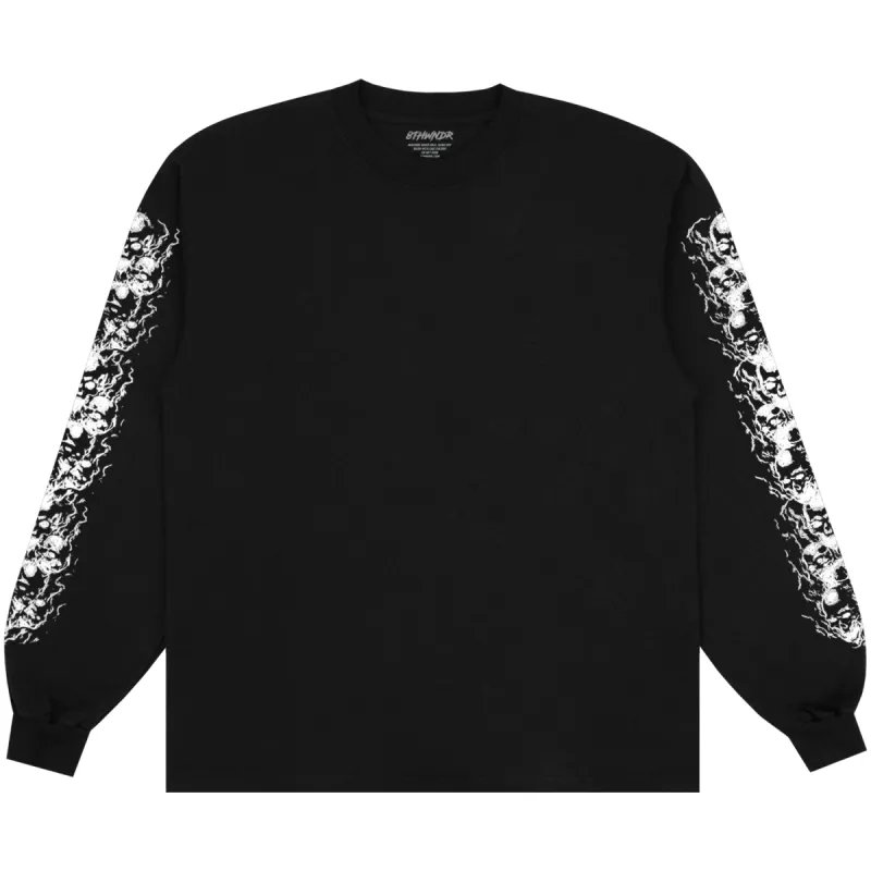 SKULL SLEEVE L/S TEE BLACK sold by 8thwndr