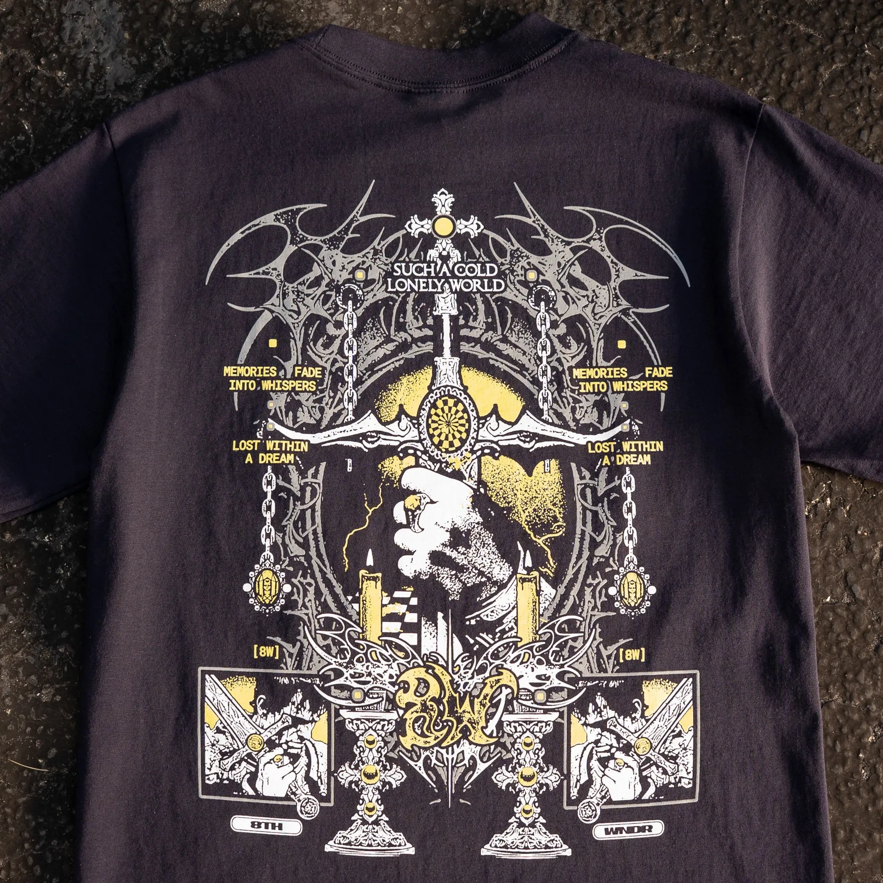 BLADE OF SORROW TEE NAVY sold by 8thwndr product image thumbnail 5