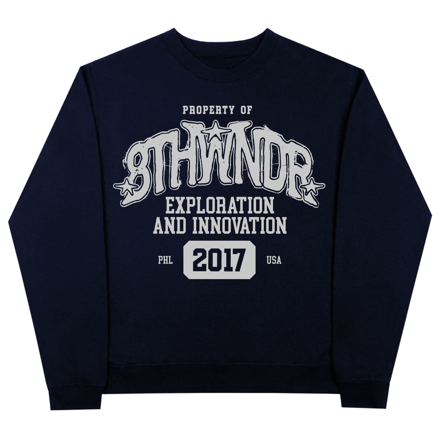 EXPLORATION CREWNECK NAVY sold by 8thwndr