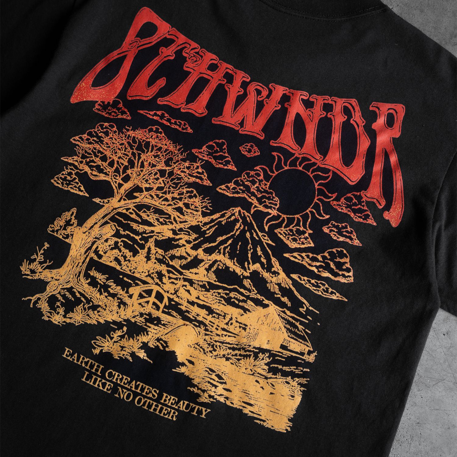 VOLCANO TEE BLACK sold by 8thwndr product image thumbnail 4