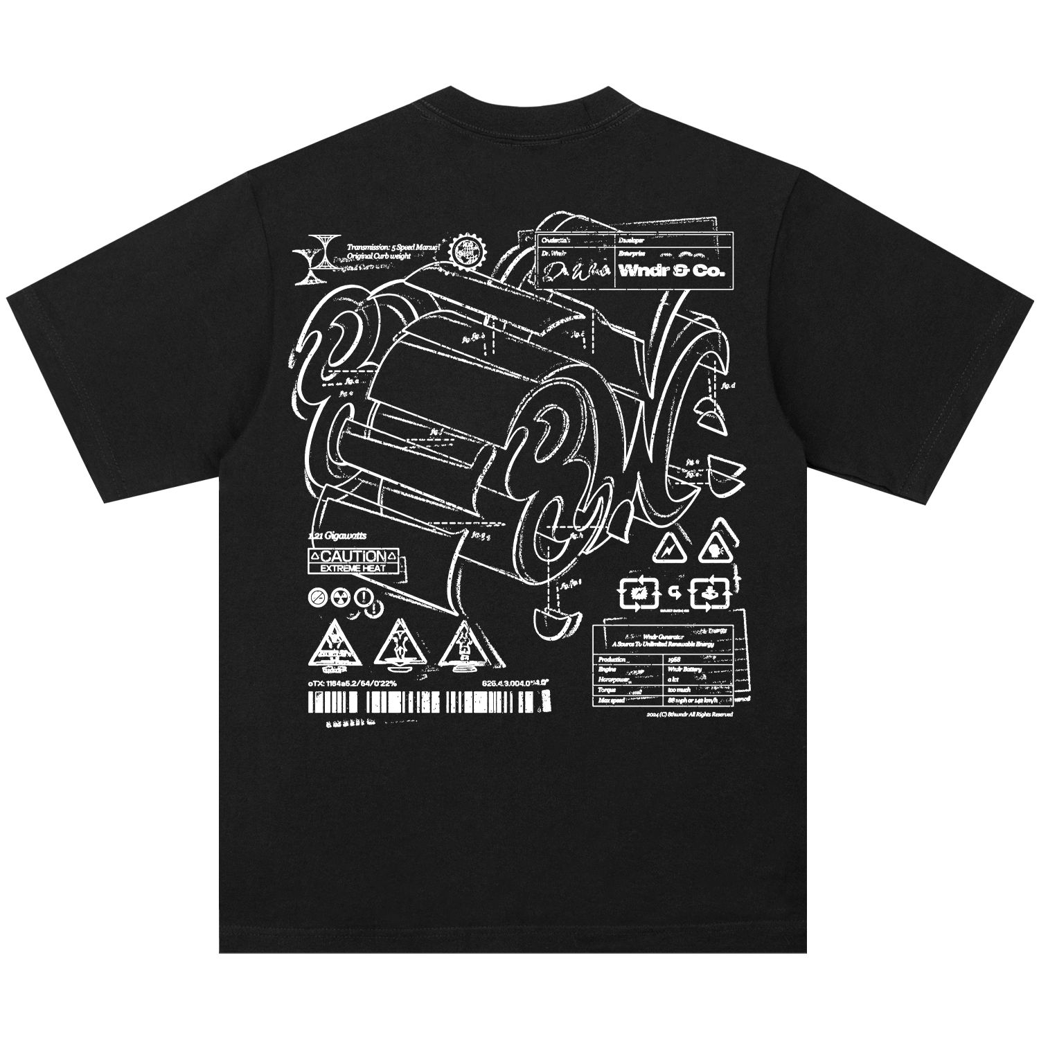 BLUEPRINT TEE BLACK sold by 8thwndr