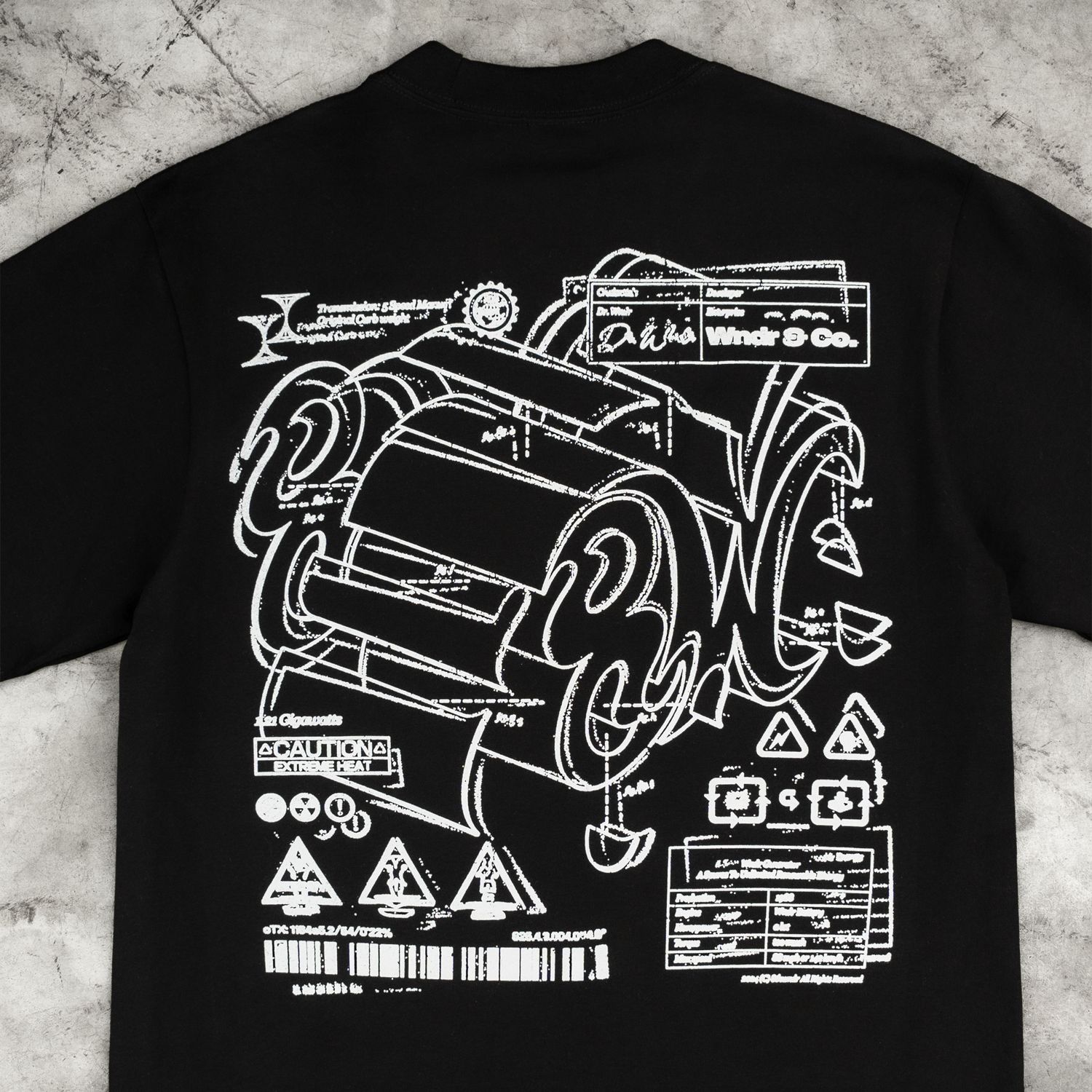 BLUEPRINT TEE BLACK sold by 8thwndr product image thumbnail 5
